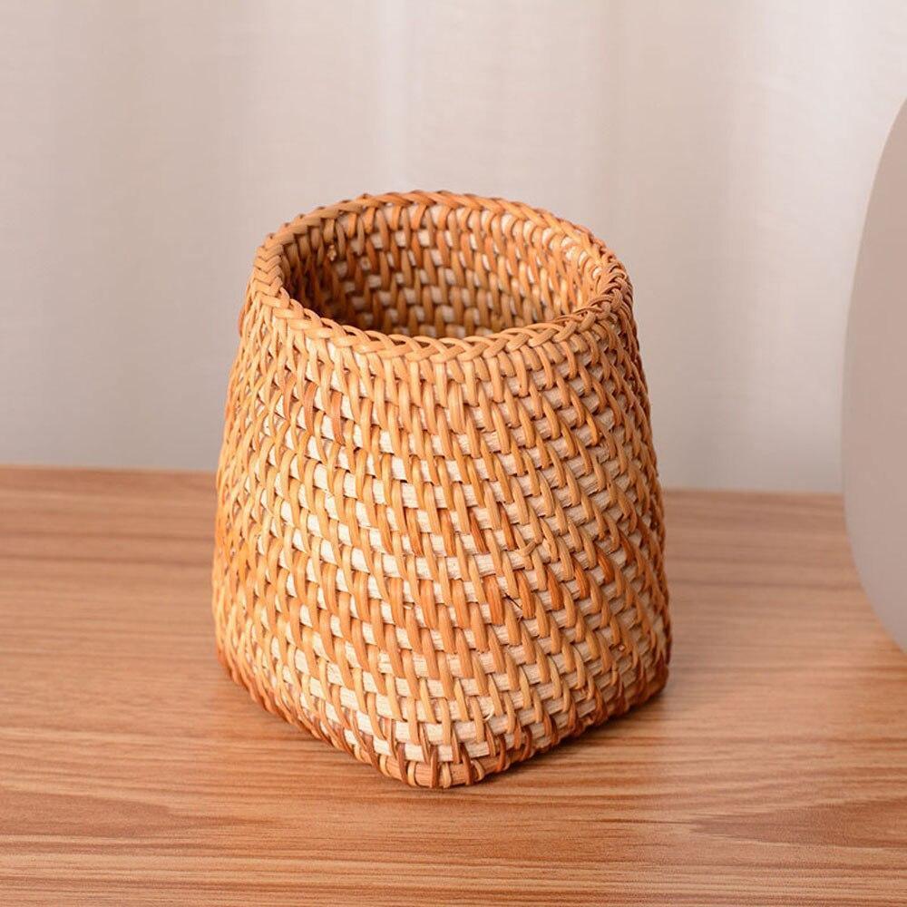 Hand-Woven Wicker Storage Container Basket