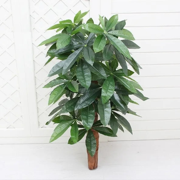 90CM Artificial Tree Real Touch Plastic Rich Money Fake Tree without Pot for Home Garden Decoration Large Artificial Plants