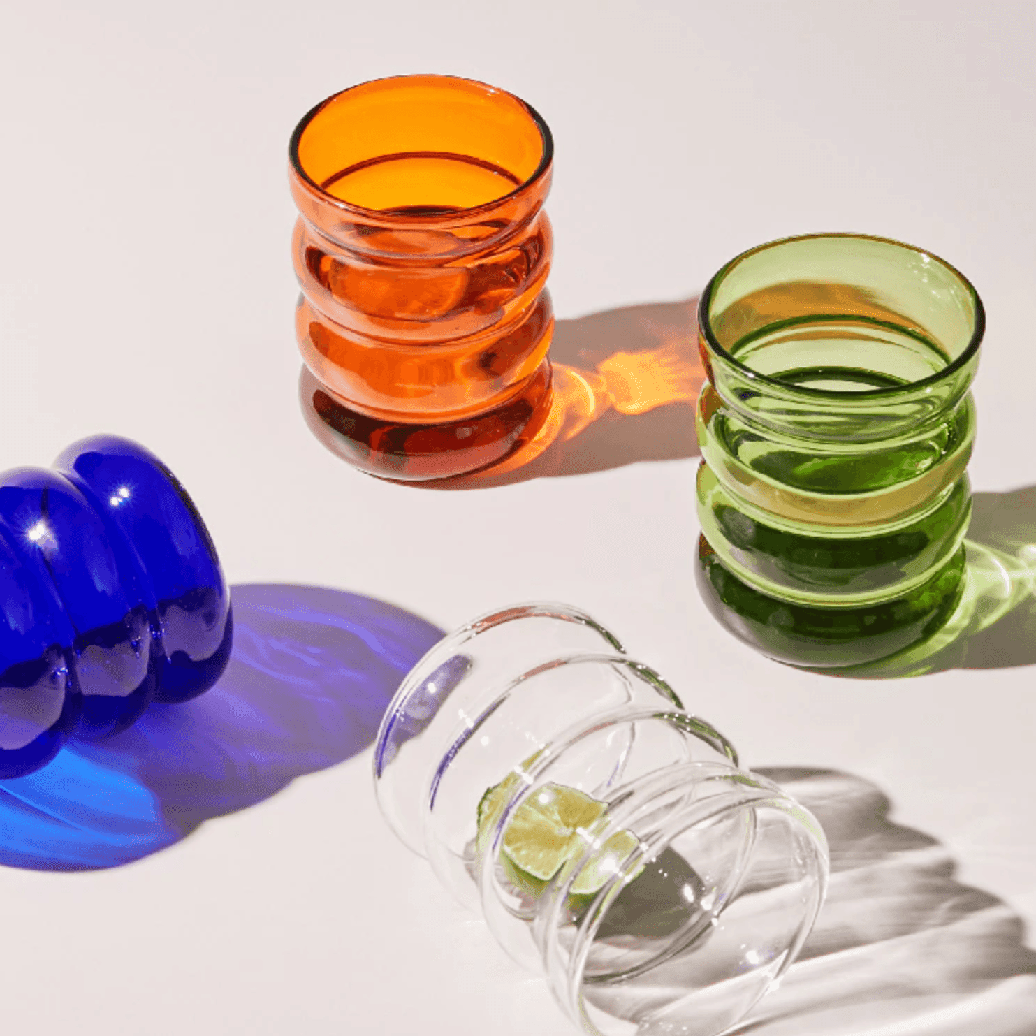 Colorful Bubble Glass Drink Cups