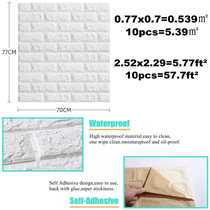 3D Wall Sticker Imitation Brick