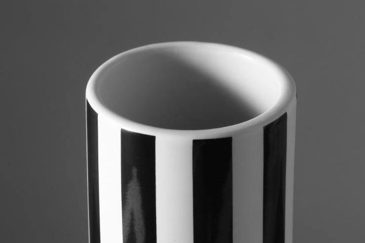 Bauhaus Minimalist Black & White Vases