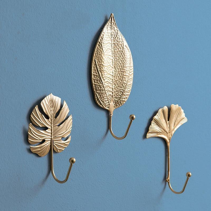 Nature's Leaves Metal Wall Hooks