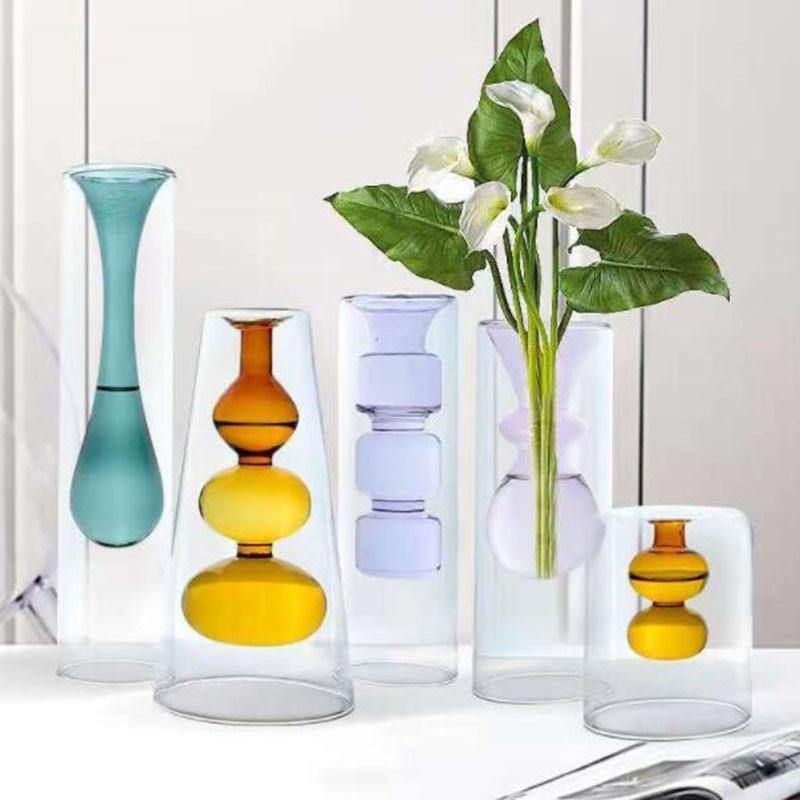 Blown Glass Bubble Vases