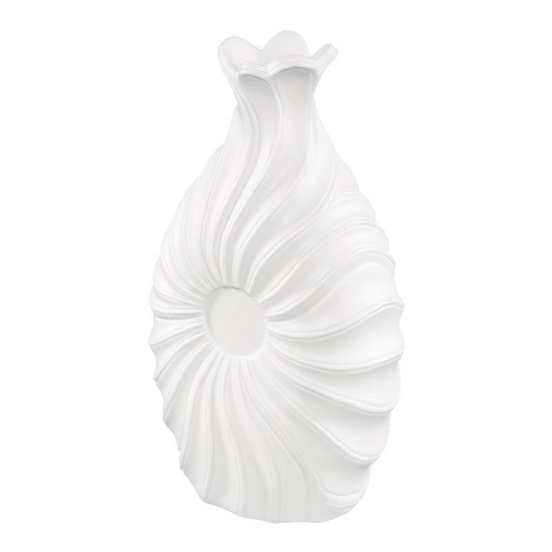 Swirl Textured Ceramic Flower Vase