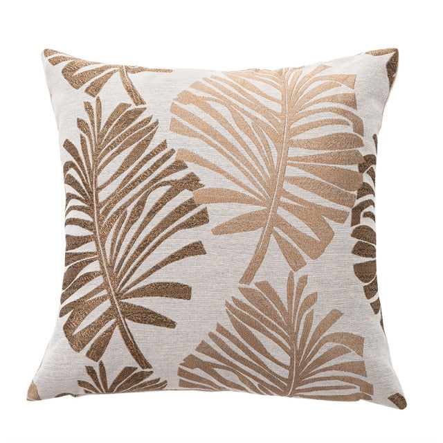 Plant Pattern Linen Pillow Case