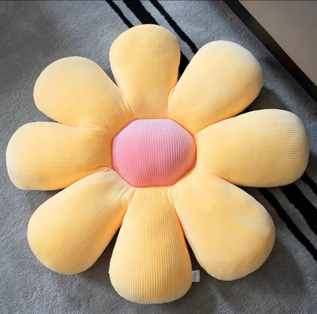 Stuffed Six Petal Flower Cushion Girly Room Decor