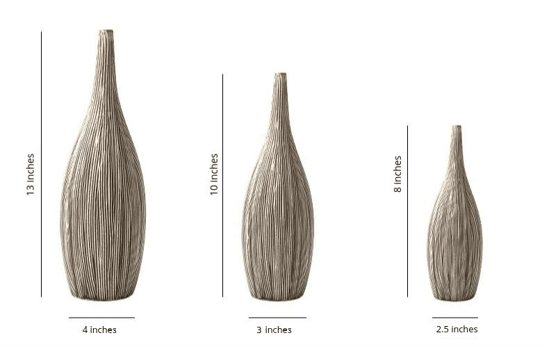 Natural Etch Ceramic Vases